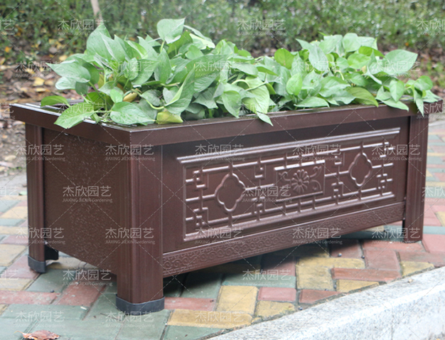 中式古典不锈钢花箱铁艺花箱铝板花箱